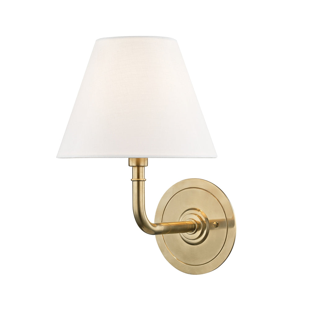 Hudson Valley Canada - One Light Wall Sconce - Signature No.1 - Aged Brass- Union Lighting Luminaires Decor