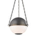 Hudson Valley - Two Light Pendant - Sphere No.2 - Distressed Bronze- Union Lighting Luminaires Decor