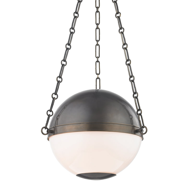 Hudson Valley - Two Light Pendant - Sphere No.2 - Distressed Bronze- Union Lighting Luminaires Decor