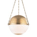 Hudson Valley - Three Light Pendant - Sphere No.2 - Aged Brass- Union Lighting Luminaires Decor