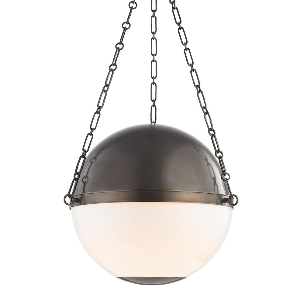 Hudson Valley Canada - Three Light Pendant - Sphere No.2 - Distressed Bronze- Union Lighting Luminaires Decor
