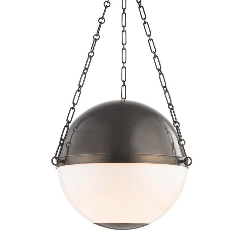 Hudson Valley - Three Light Pendant - Sphere No.2 - Distressed Bronze- Union Lighting Luminaires Decor