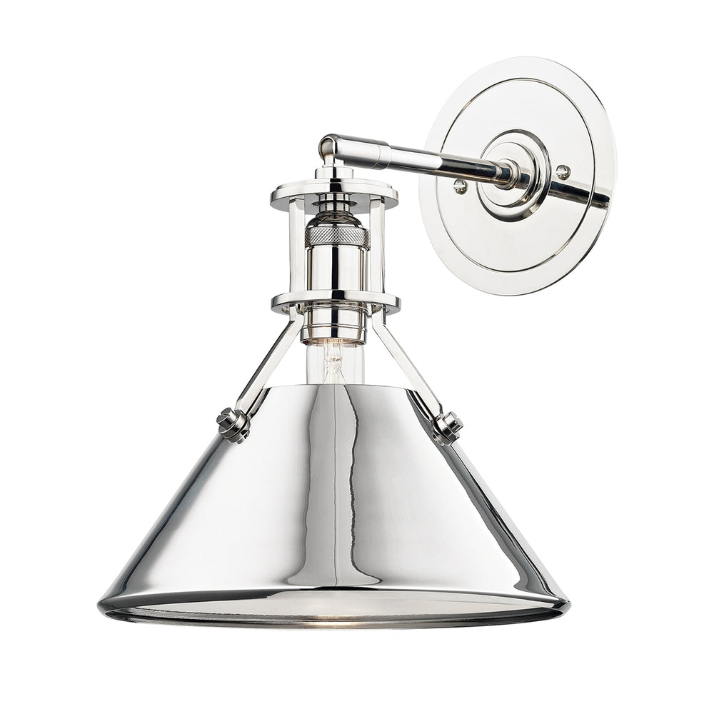Hudson Valley Canada - One Light Wall Sconce - Metal No. 2 - Polished Nickel- Union Lighting Luminaires Decor