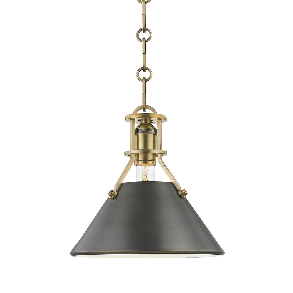 Hudson Valley Canada - One Light Pendant - Metal No. 2 - Aged/Antique Distressed Bronze- Union Lighting Luminaires Decor