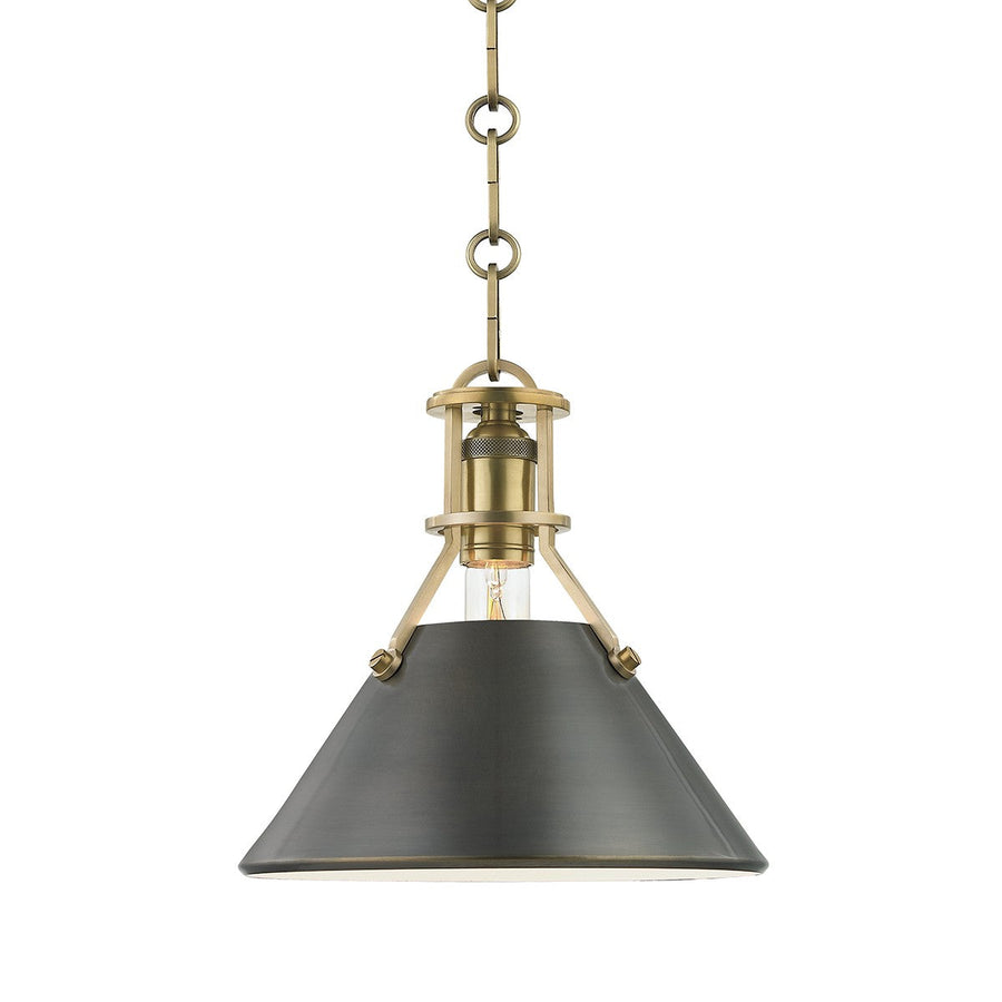 Hudson Valley Canada - One Light Pendant - Metal No. 2 - Aged Brass/Distressed Bronze- Union Lighting Luminaires Decor