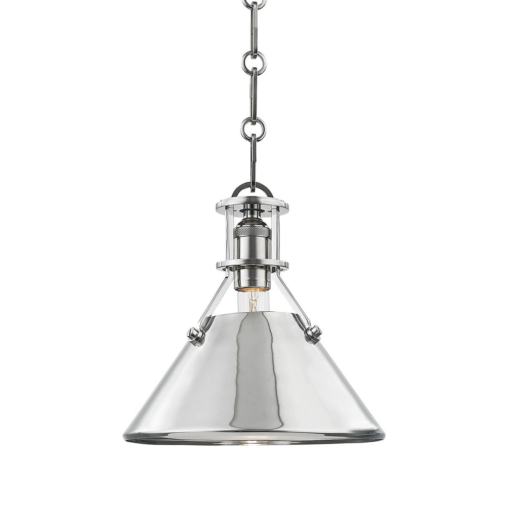 Hudson Valley Canada - One Light Pendant - Metal No. 2 - Polished Nickel- Union Lighting Luminaires Decor