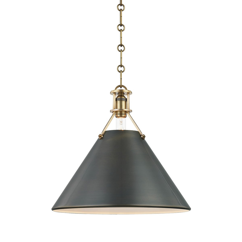 Hudson Valley Canada - One Light Pendant - Metal No. 2 - Aged/Antique Distressed Bronze- Union Lighting Luminaires Decor