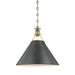 Hudson Valley Canada - One Light Pendant - Metal No. 2 - Aged/Antique Distressed Bronze- Union Lighting Luminaires Decor