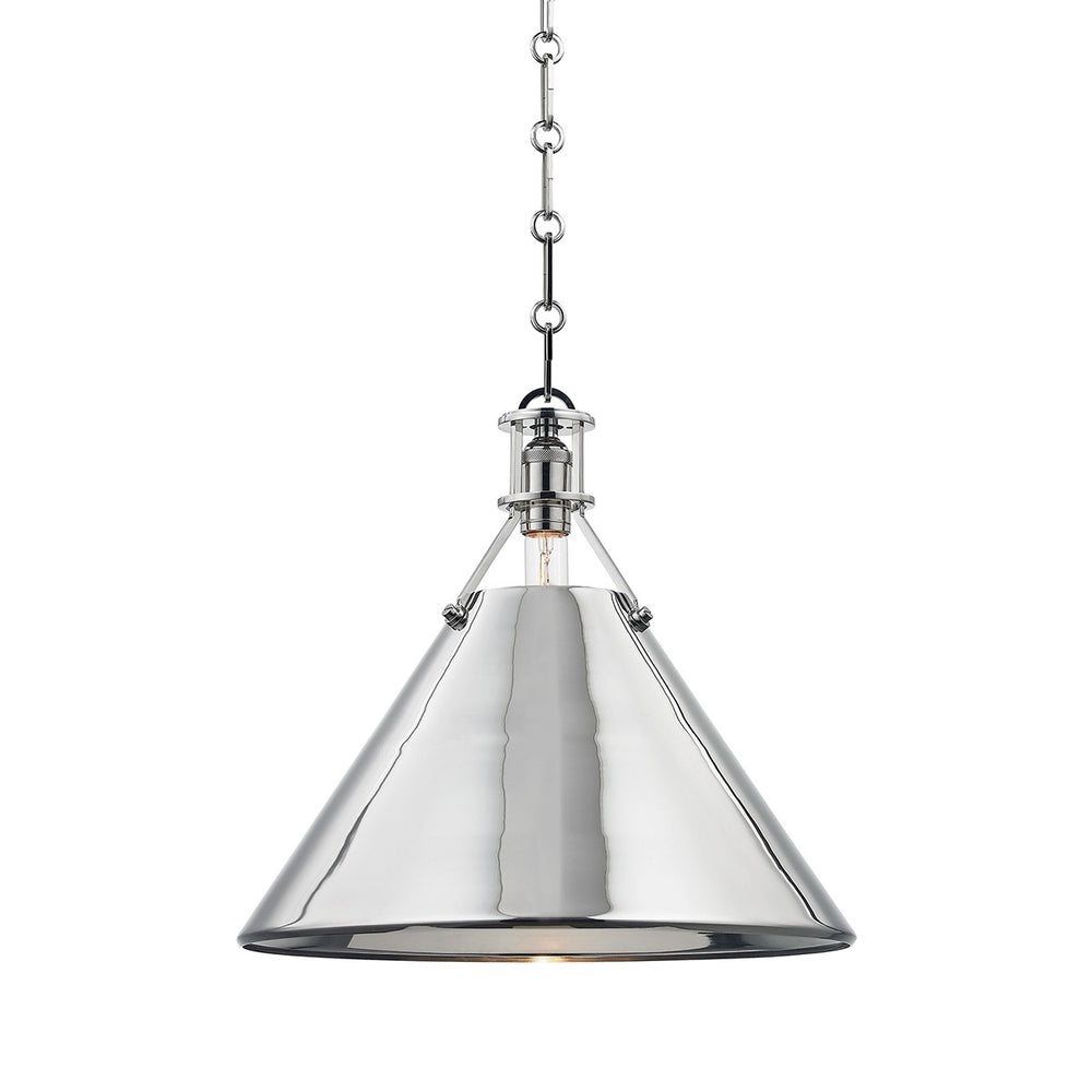Hudson Valley Canada - One Light Pendant - Metal No. 2 - Polished Nickel- Union Lighting Luminaires Decor