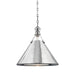 Hudson Valley Canada - One Light Pendant - Metal No. 2 - Polished Nickel- Union Lighting Luminaires Decor