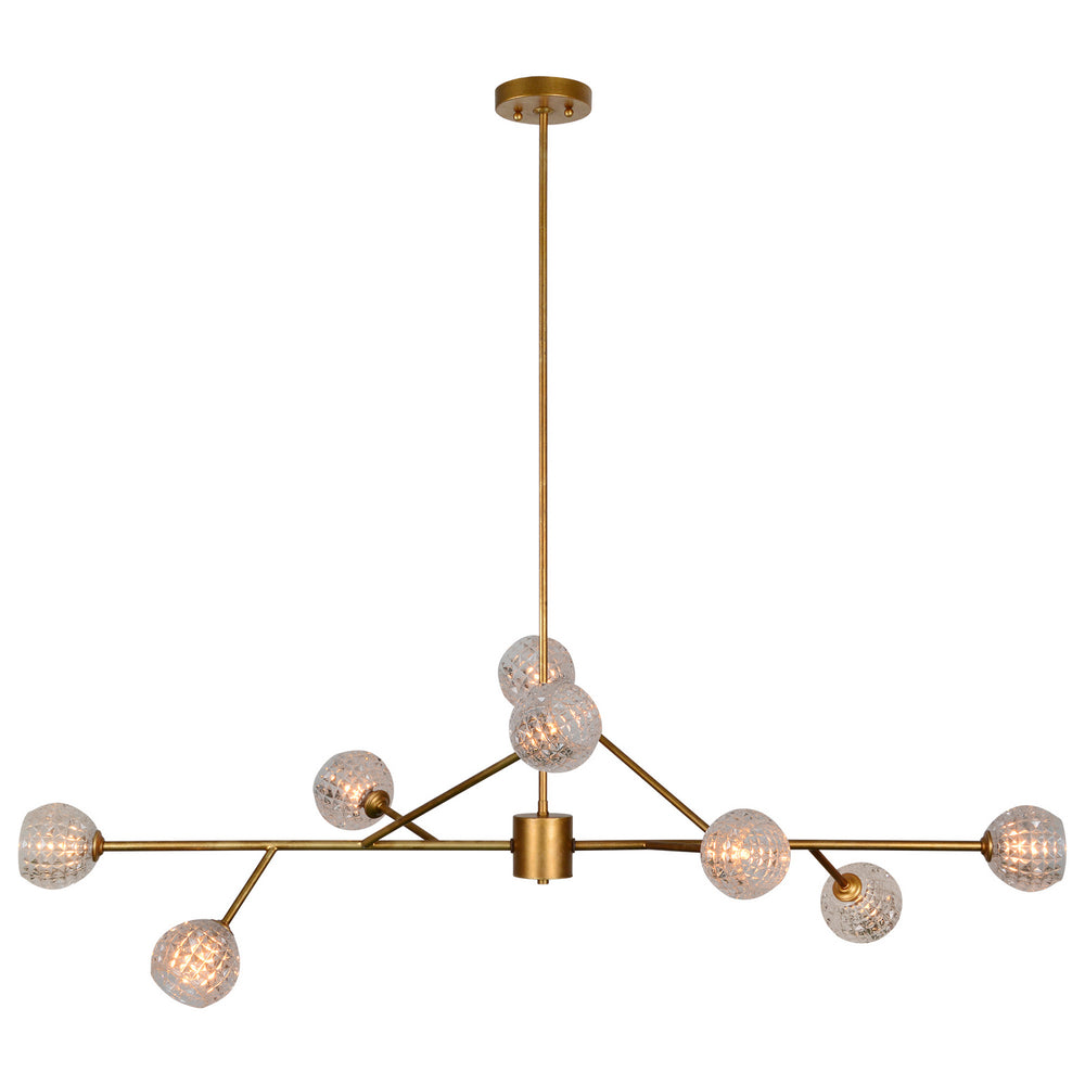 Renwil Canada - Eight Light Ceiling Fixture - Damas - Antique Gold- Union Lighting Luminaires Decor