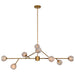 Renwil Canada - Eight Light Ceiling Fixture - Damas - Antique Gold- Union Lighting Luminaires Decor