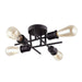 Dainolite Canada - Four Light Flush Mount - Nebraska - Black- Union Lighting Luminaires Decor