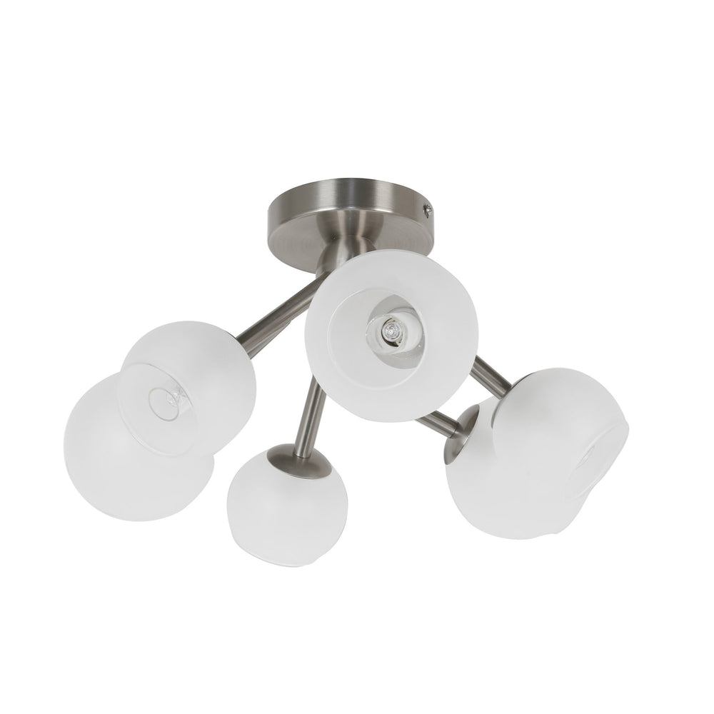 Dainolite Canada - Six Light Semi Flush Mount - Tanglewood - Satin Chrome- Union Lighting Luminaires Decor