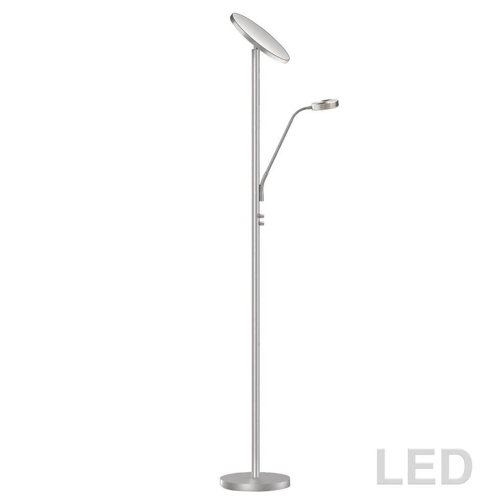 Dainolite Canada - LED Floor Lamp - Satin Chrome- Union Lighting Luminaires Decor