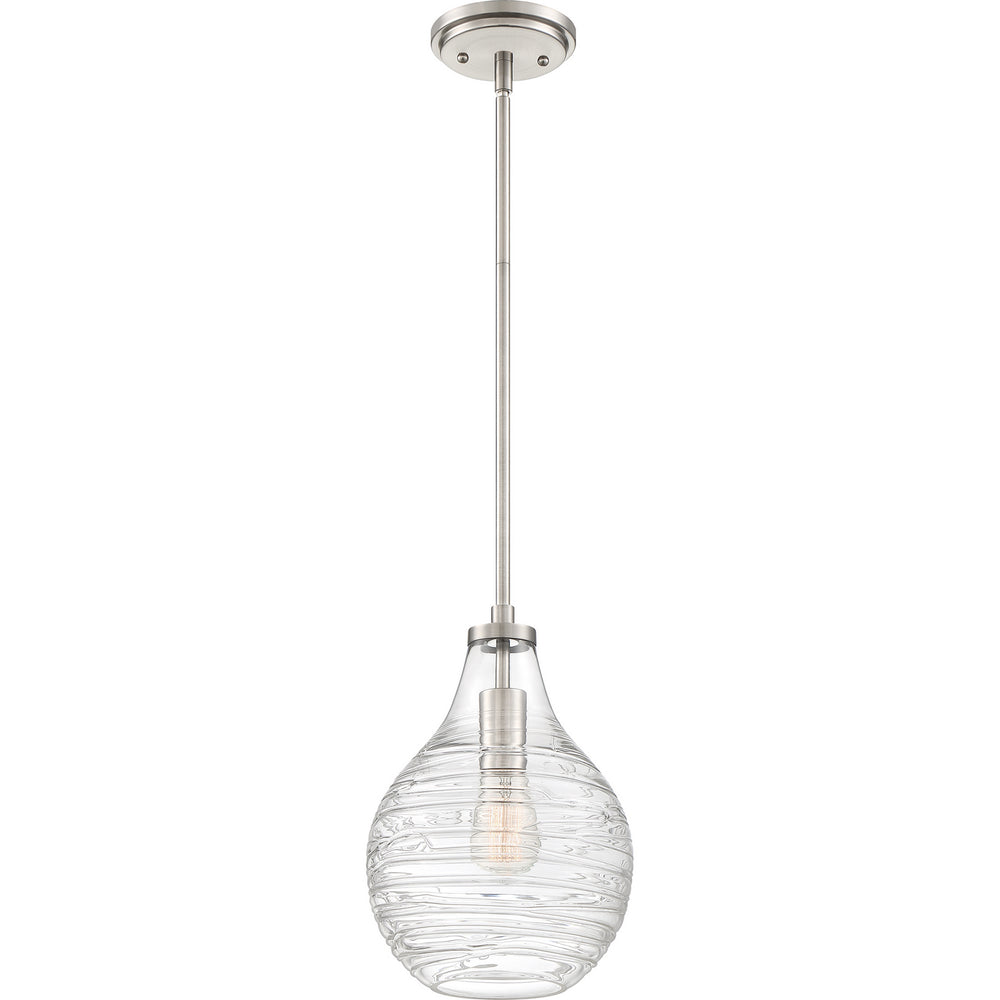 Quoizel - One Light Mini Pendant - Genie - Brushed Nickel- Union Lighting Luminaires Decor