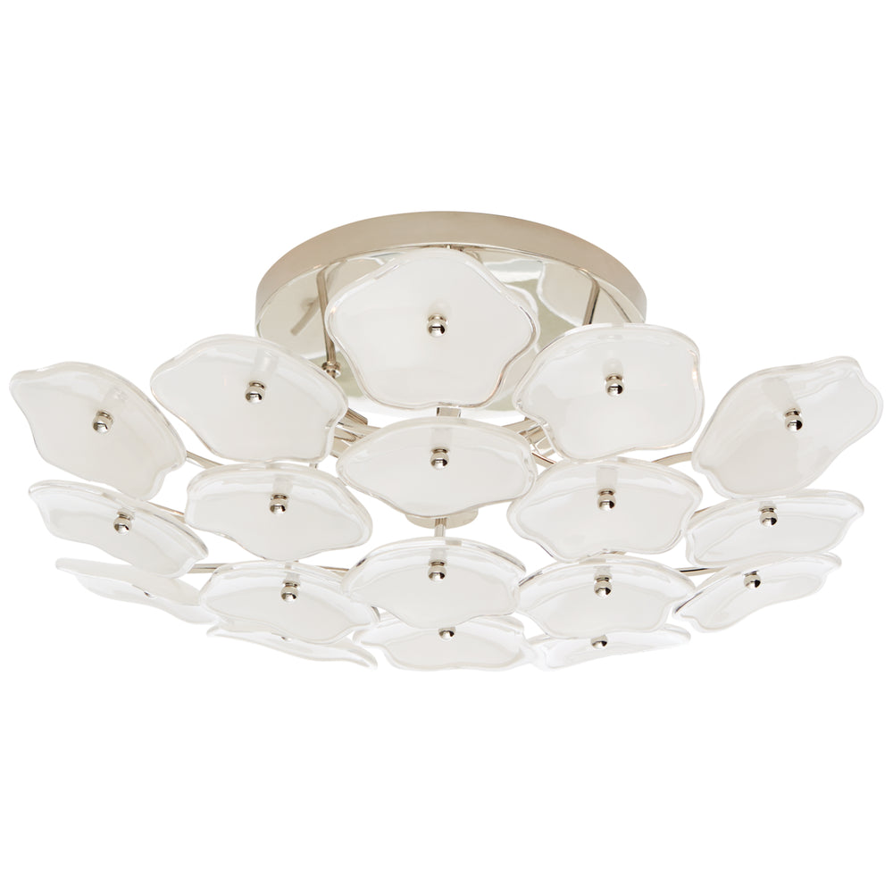Visual Comfort Signature Canada - Three Light Flush Mount - Leighton - Polished Nickel- Union Lighting Luminaires Decor
