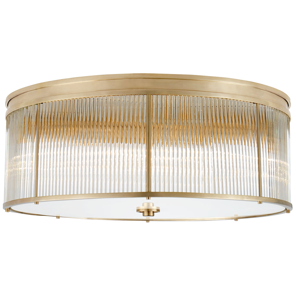 Ralph Lauren Canada - Six Light Flush Mount - Allen - Natural Brass- Union Lighting Luminaires Decor