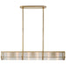 Ralph Lauren Canada - Six Light Linear Pendant - Allen - Natural Brass- Union Lighting Luminaires Decor