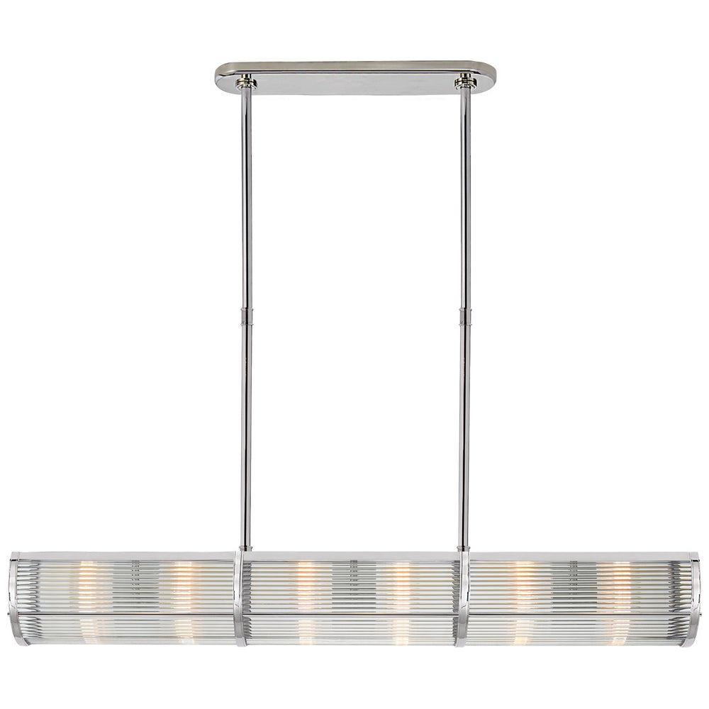 Ralph Lauren Canada - Six Light Linear Pendant - Allen - Polished Nickel- Union Lighting Luminaires Decor