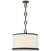 Ralph Lauren Canada - Three Light Pendant - Cody - Natural Brass with Navy Leather- Union Lighting Luminaires Decor