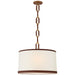 Ralph Lauren Canada - Three Light Pendant - Cody - Natural Brass with Saddle Leather- Union Lighting Luminaires Decor