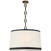 Ralph Lauren Canada - Three Light Pendant - Cody - Natural Brass with Navy Leather- Union Lighting Luminaires Decor