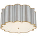 Visual Comfort Signature Canada - Four Light Flush Mount - Markos - Burnished Silver Leaf with Gild- Union Lighting Luminaires Decor
