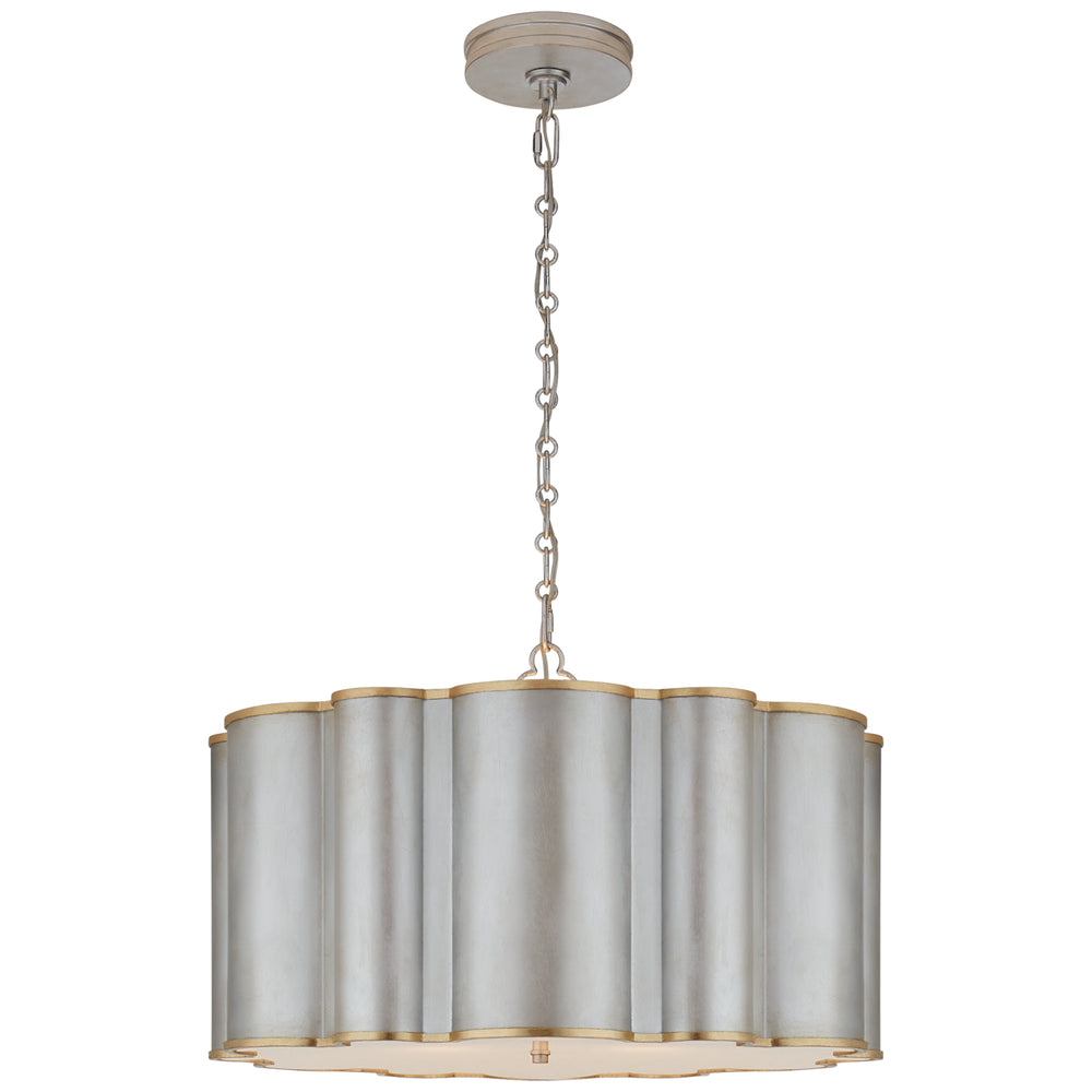 Visual Comfort Signature Canada - Four Light Pendant - Markos - Burnished Silver Leaf with Gild- Union Lighting Luminaires Decor