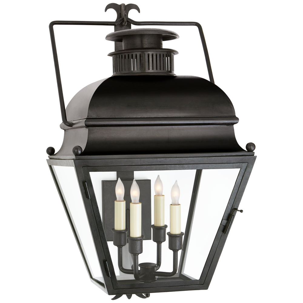 Visual Comfort Signature Canada - Four Light Wall Lantern - Holborn - Aged Iron- Union Lighting Luminaires Decor