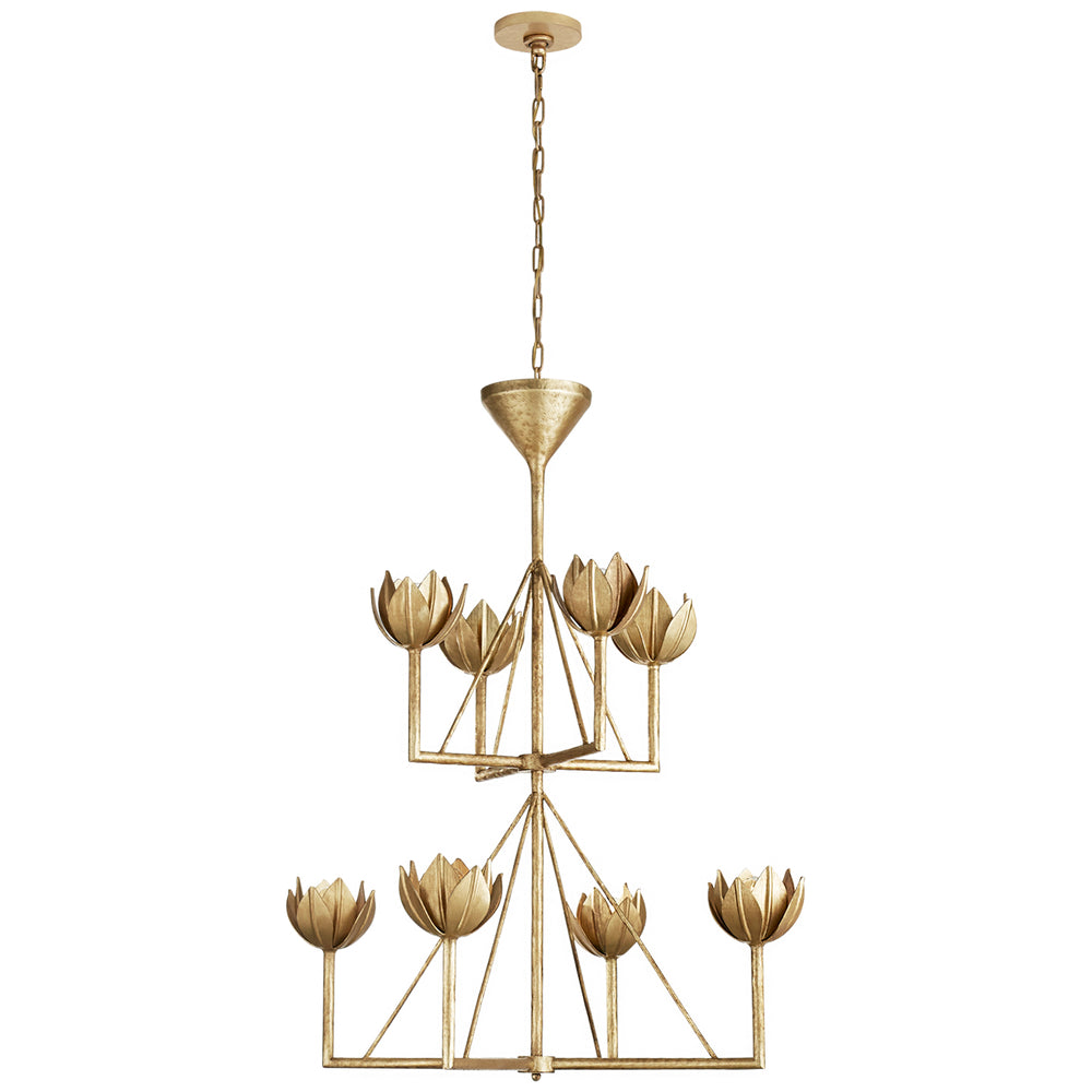 Visual Comfort Signature Canada - Eight Light Chandelier - Alberto - Antique Gold Leaf- Union Lighting Luminaires Decor