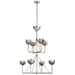 Visual Comfort Signature Canada - Eight Light Chandelier - Alberto - Burnished Silver Leaf- Union Lighting Luminaires Decor