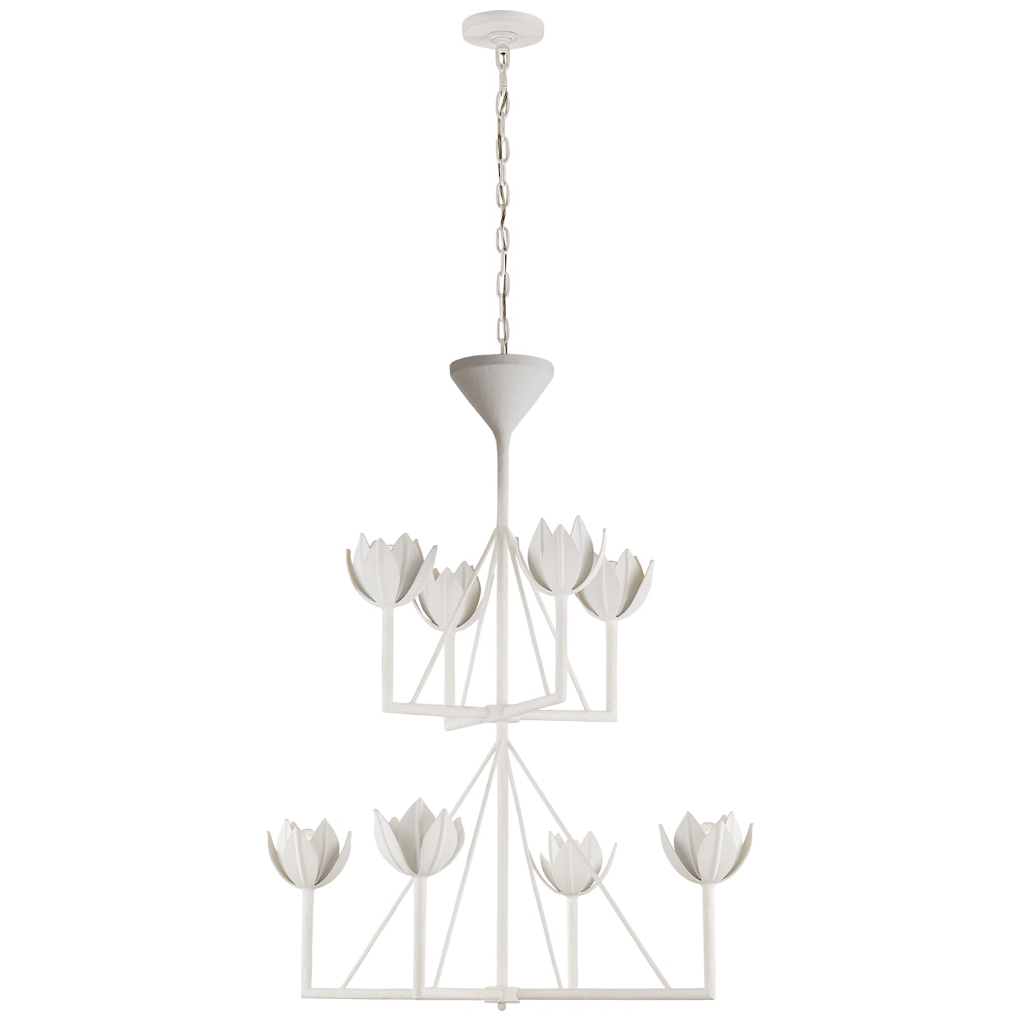 Visual Comfort Signature Canada - Eight Light Chandelier - Alberto - Plaster White- Union Lighting Luminaires Decor