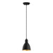 Eglo Canada - One Light Pendant - Priddy 2 - Black/Gold- Union Lighting Luminaires Decor