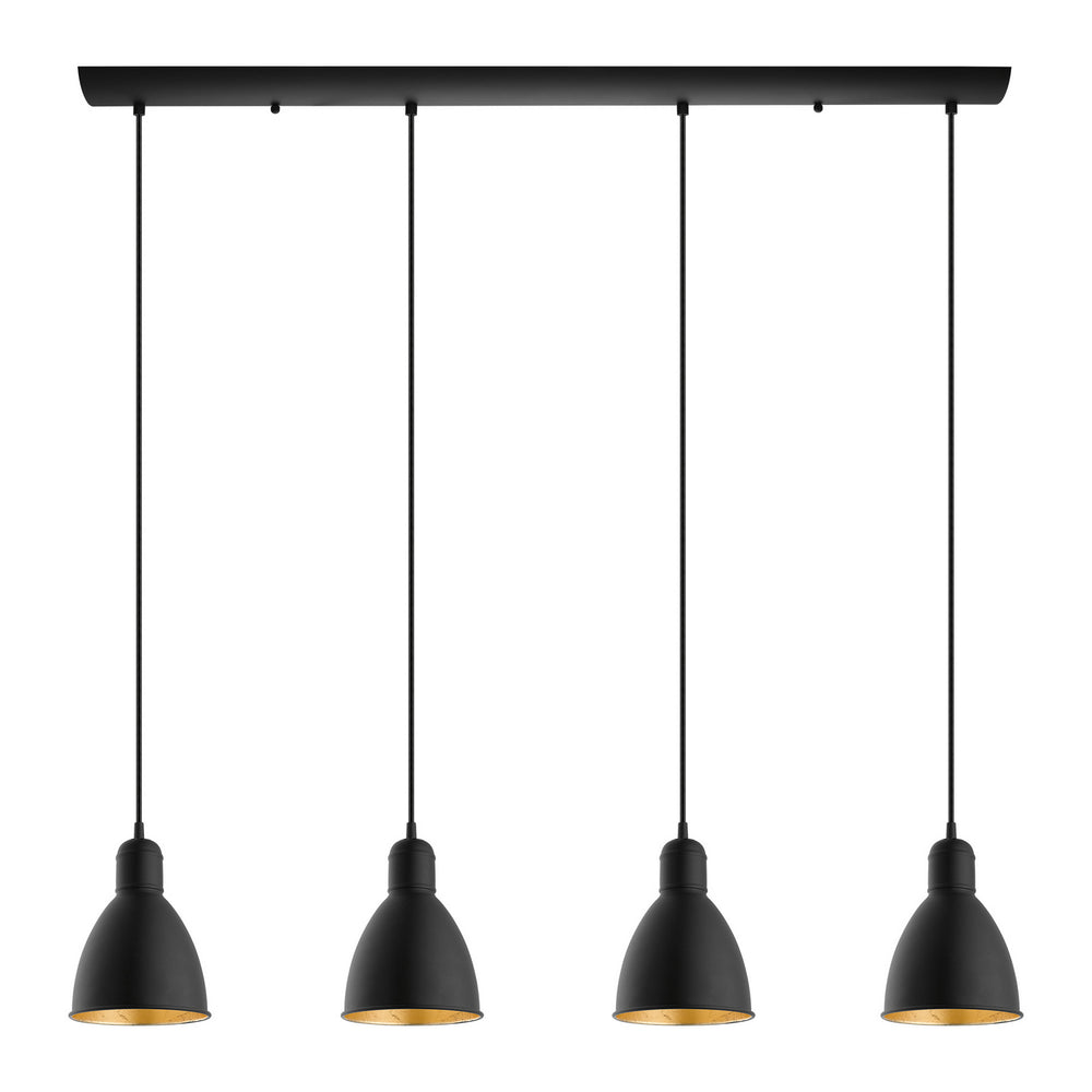 Eglo Canada - Four Light Pendant - Priddy 2 - Black/Gold- Union Lighting Luminaires Decor