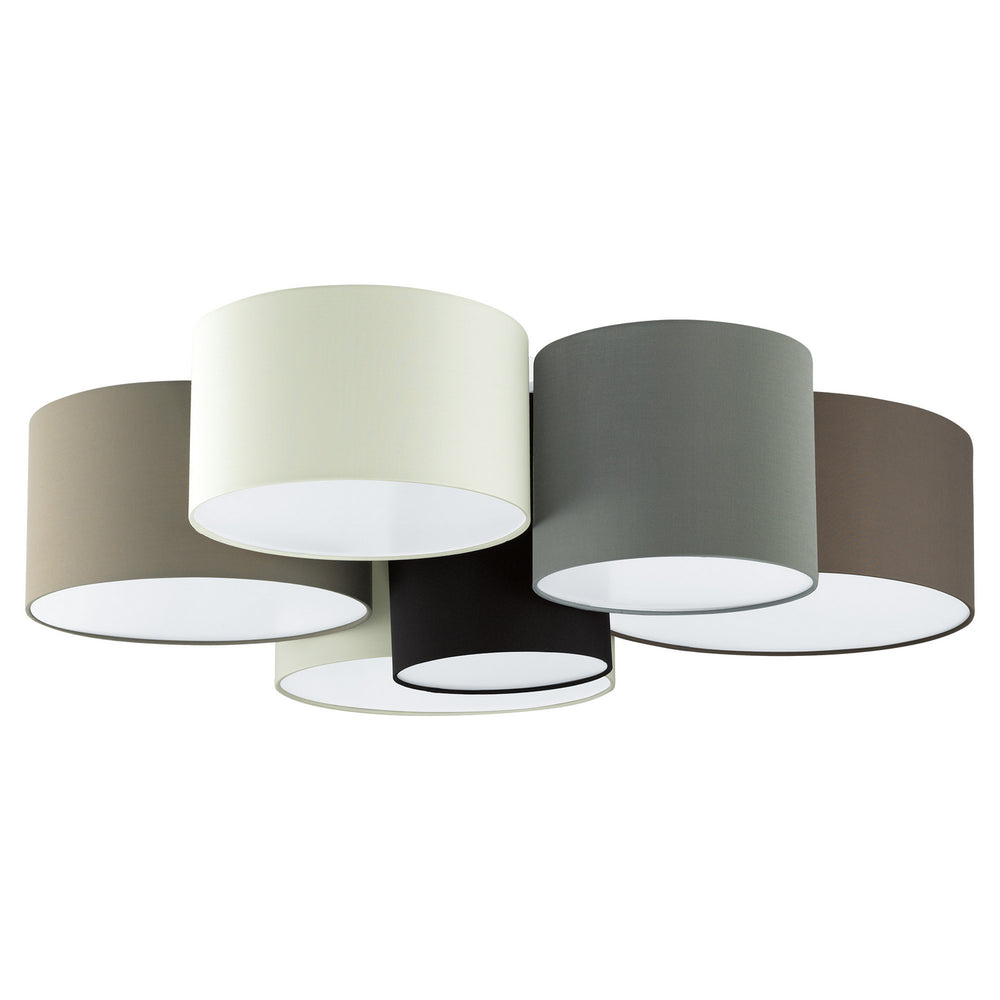 Eglo Canada - Six Light Ceiling Mount - Pastore - White,Black, Taupe, Grey, Cappucino- Union Lighting Luminaires Decor