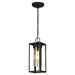 Eglo Canada - One Light Outdoor Pendant - Walker Hill - Matte Black- Union Lighting Luminaires Decor