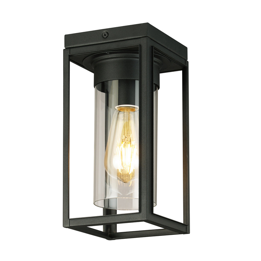 Eglo Canada - One Light Outdoor Ceiling Mount - Walker Hill - Matte Black- Union Lighting Luminaires Decor