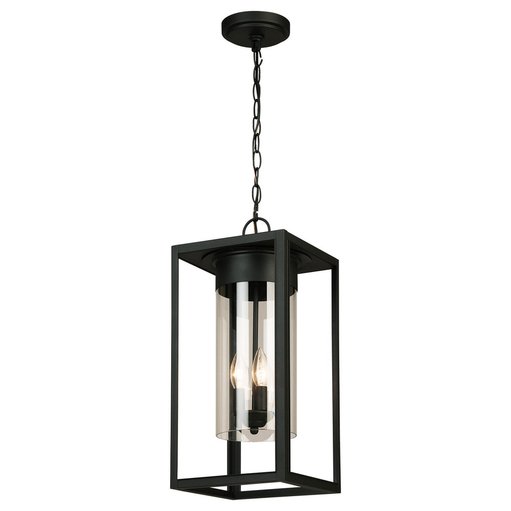 Eglo Canada - One Light Outdoor Pendant - Walker Hill - Matte Black- Union Lighting Luminaires Decor