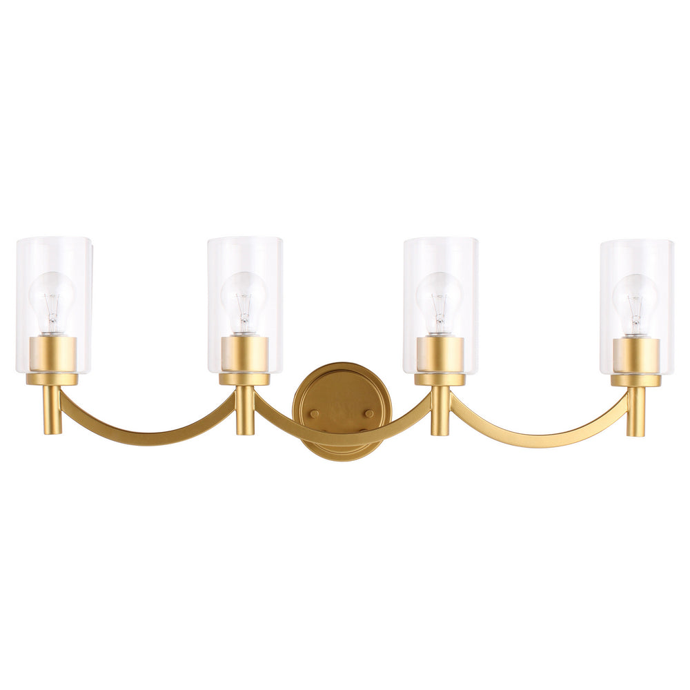 Eglo Canada - Four Light Bath/Vanity - Devora - Antique Gold- Union Lighting Luminaires Decor