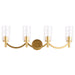 Eglo Canada - Four Light Bath/Vanity - Devora - Antique Gold- Union Lighting Luminaires Decor
