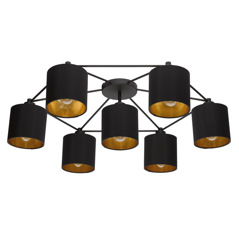 Eglo Canada - Seven Light Ceiling Mount - Staiti - Black- Union Lighting Luminaires Decor