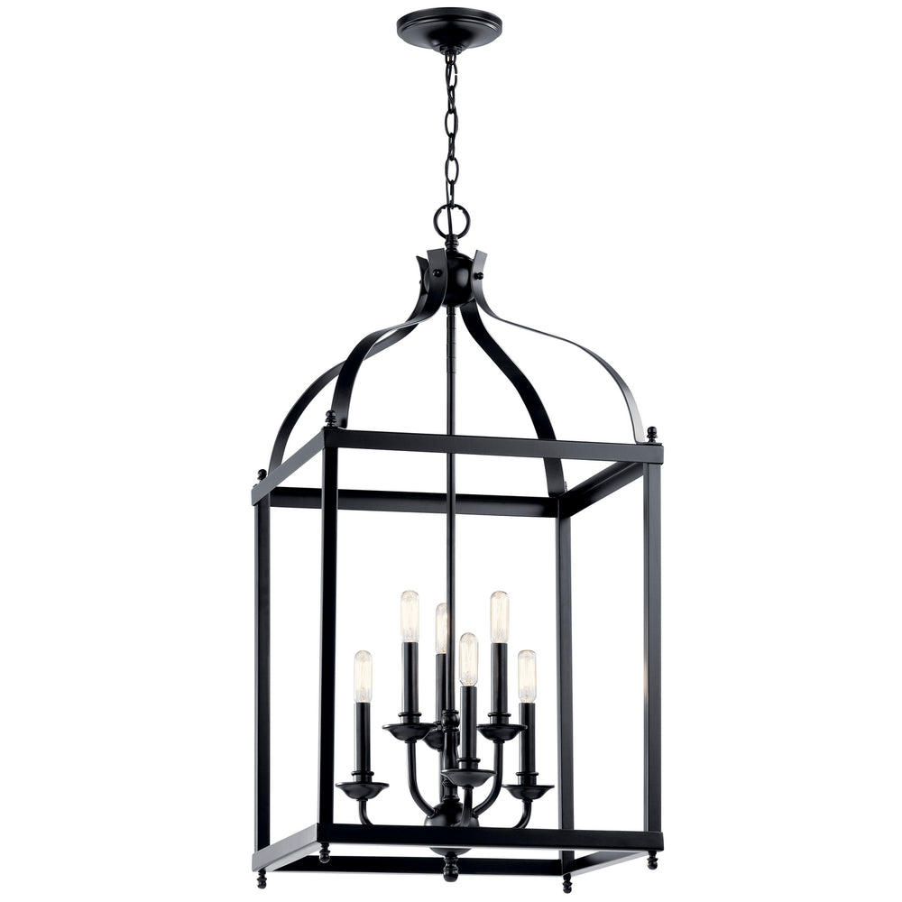 Kichler Canada - Six Light Foyer Chandelier - Larkin - Black- Union Lighting Luminaires Decor