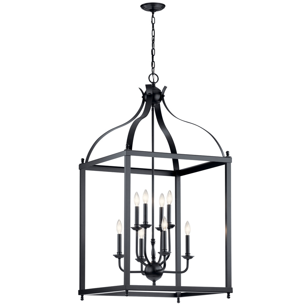 Kichler Canada - Eight Light Foyer Chandelier - Larkin - Black- Union Lighting Luminaires Decor