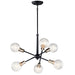 Kichler Canada - Six Light Chandelier - Armstrong - Black- Union Lighting Luminaires Decor