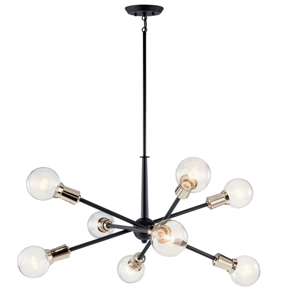 Kichler Canada - Eight Light Chandelier - Armstrong - Black- Union Lighting Luminaires Decor