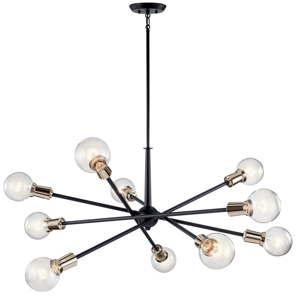Kichler Canada - Ten Light Chandelier - Armstrong - Black- Union Lighting Luminaires Decor