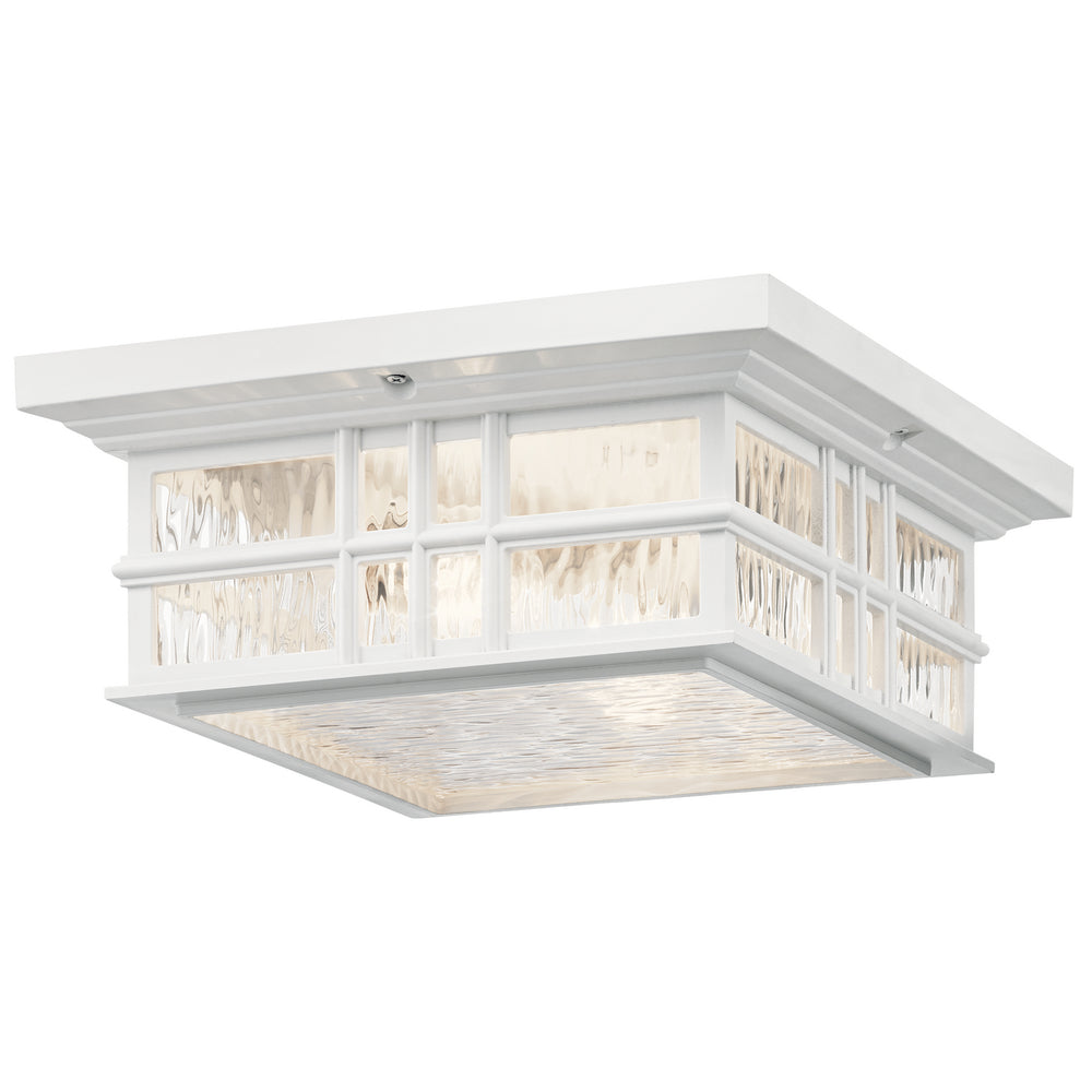 Kichler Canada - Two Light Outdoor Ceiling Mount - Beacon Square - White- Union Lighting Luminaires Decor