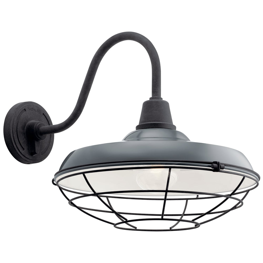Kichler Canada - One Light Outdoor Wall Mount - Pier - Gloss Grey- Union Lighting Luminaires Decor