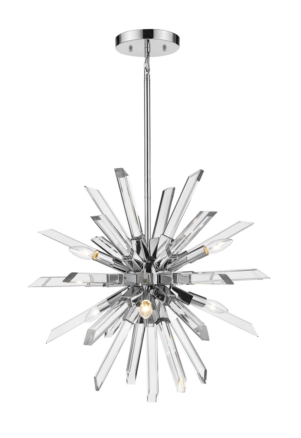 Z-Lite Canada - Six Light Chandelier - Burst - Chrome- Union Lighting Luminaires Decor